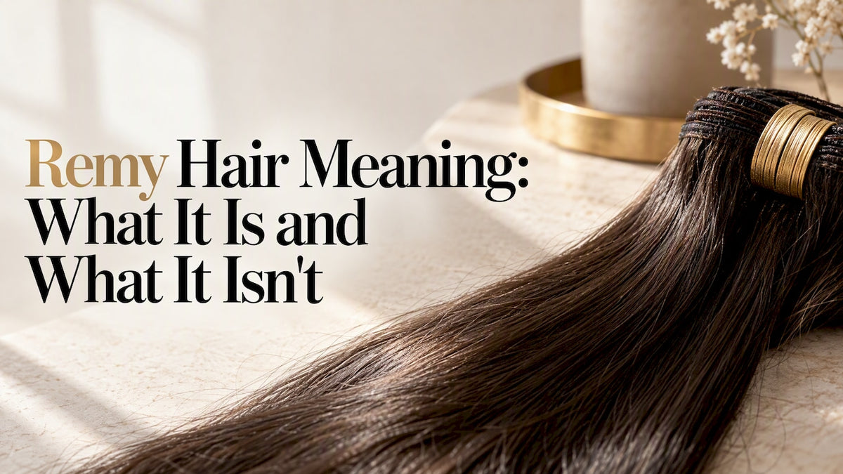 Aligned hair strands catching soft natural light